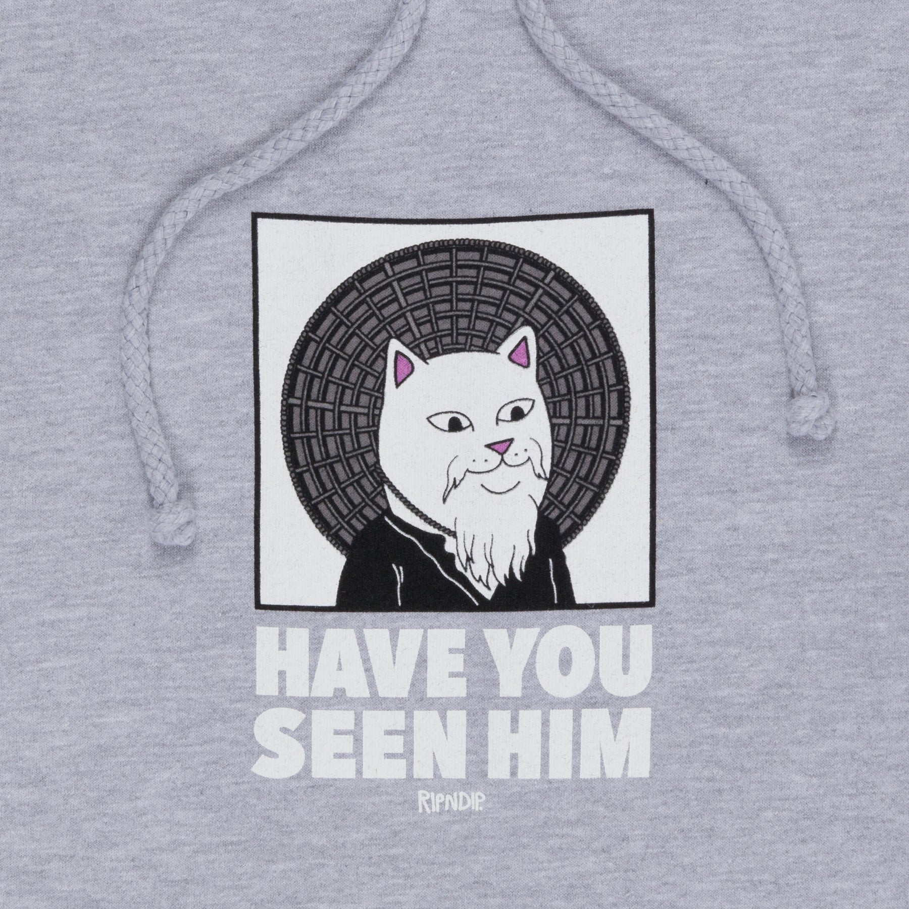 RIPNDIP HOODIE HAVE YOU SEEN HIM? (ASH HEATHER)